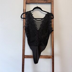 Black Mesh Bodysuit